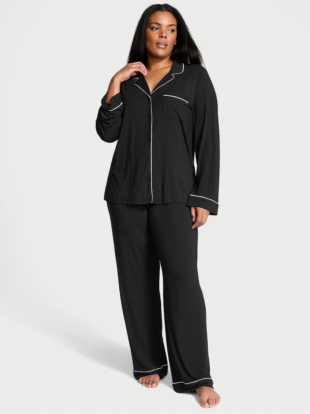 Victoria's Secret Black So Soft Modal Pajama Set